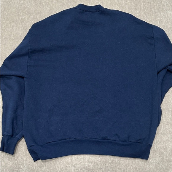 Jerzees Men's Crewneck Sweater in Navy Blue - Picture 3 of 3